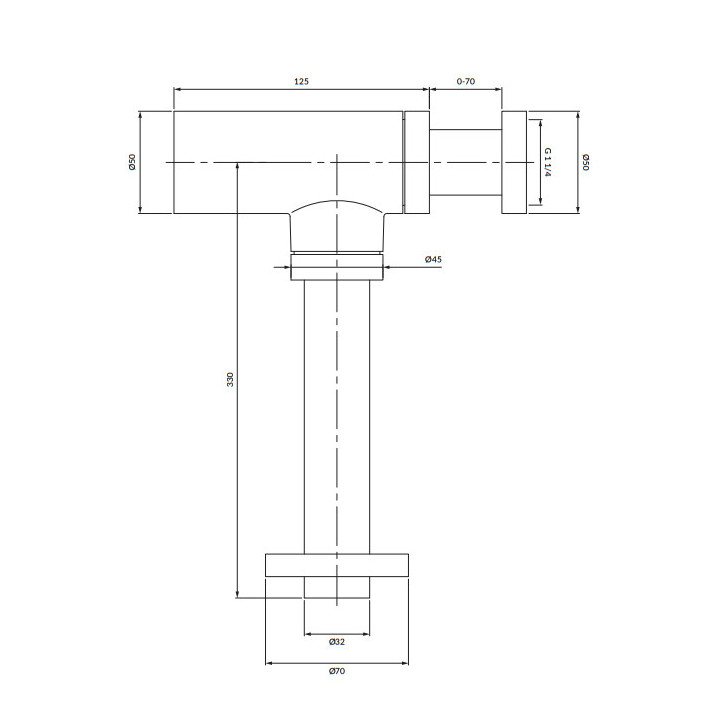 Syfon umywalkowy ozdobny, Omnires - Biały mat
