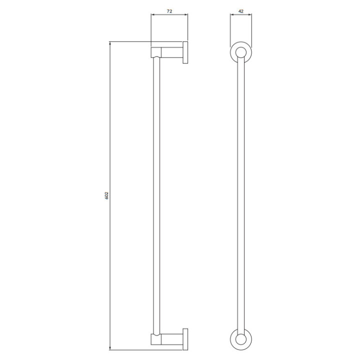Wieszak na ręcznik, 60 cm, Omnires Modern Project - Mosiądz szczotkowany 