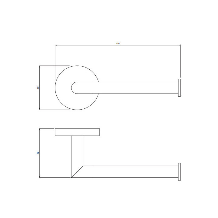 Uchwyt na papier toaletowy, Omnires Modern Project - Mosiądz szczotkowany