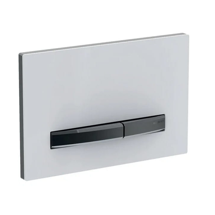 Przycisk uruchamiający do spłukiwania dwudzielnego, Geberit Sigma50 - Biały/Czarny chrom 