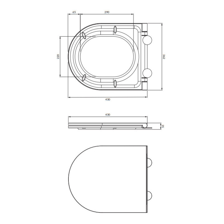 Wolnoopadająca deska toaletowa, Omnires Ottawa - Biały mat