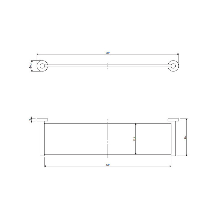 Półka szklana, Omnires Modern Project - Miedź