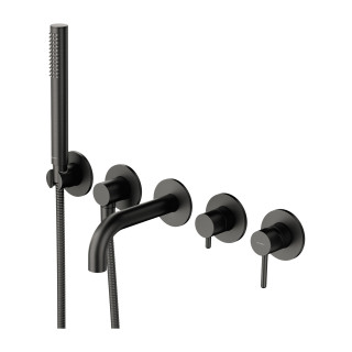 Bateria wannowa 5-otworowa podtynkowa, Omnires Y - Grafit 