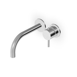 2-otworowa, jednouchwytowa bateria umywalkowa podtynkowa ze stali nierdzewnej z perlatorem, Zucchetti - Miedź szczotkowana 