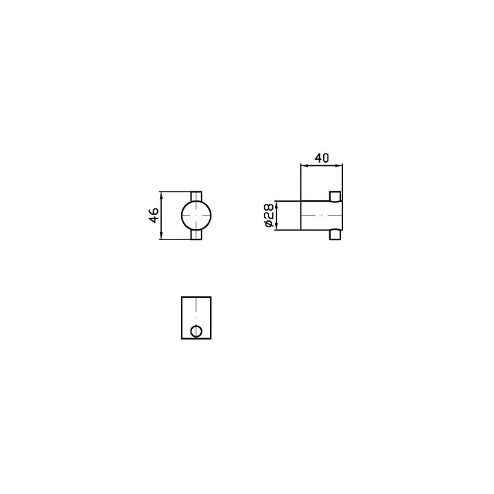 Haczyk ze stali nierdzewnej, Zucchetti - Miedź szczotkowana 