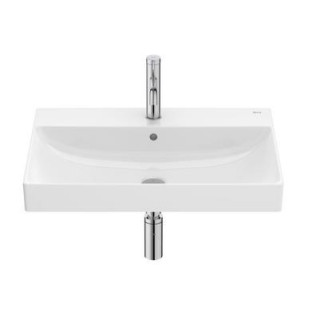 Mała umywalka ścienna 50 cm Compacto FINECERAMIC®, Roca Ona - S0 - SUPRAGLAZE 