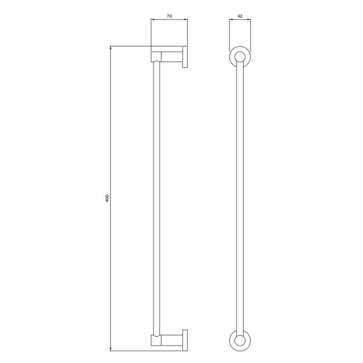 Wieszak na ręcznik, 40 cm, Omnires Modern Project - Miedź 