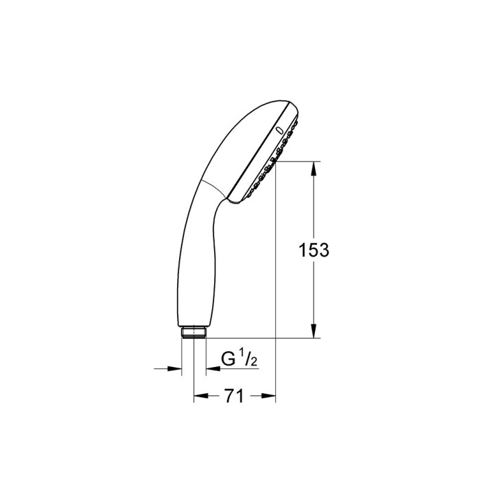 Słuchawka prysznicowa, 3 strumienie, Grohe Tempesta 100 - Chrom 