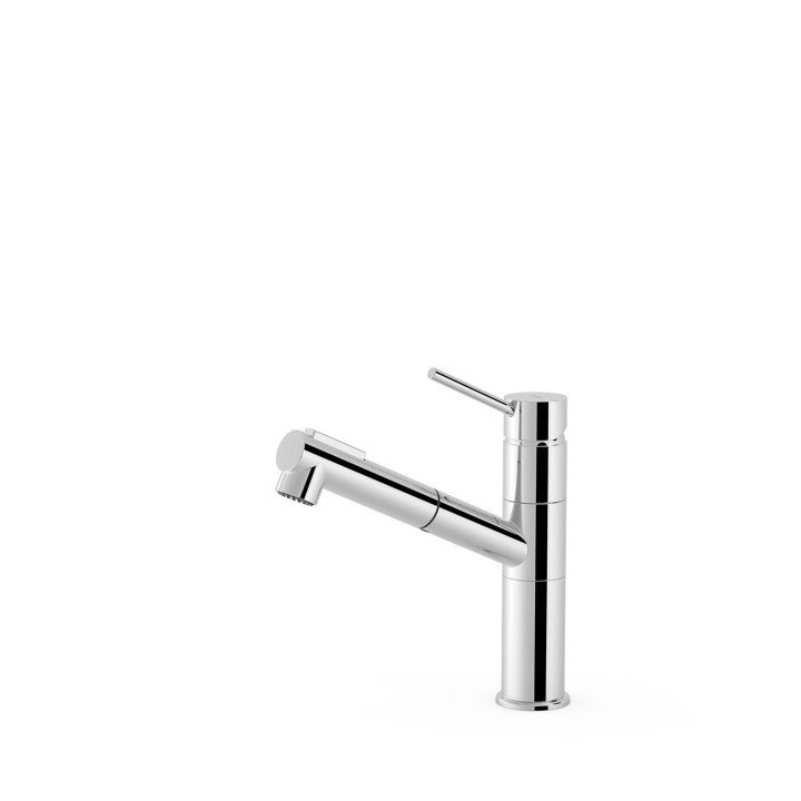 Bateria jednouchwytowa z wyciąganą wylewką i 2 rodzajami strumienia kuchenna, Tres Cocina - Chrom