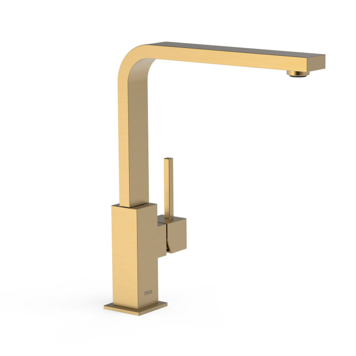 Bateria jednouchwytowa kuchenna, Tres Cocina - 24-K Złoto Matowe