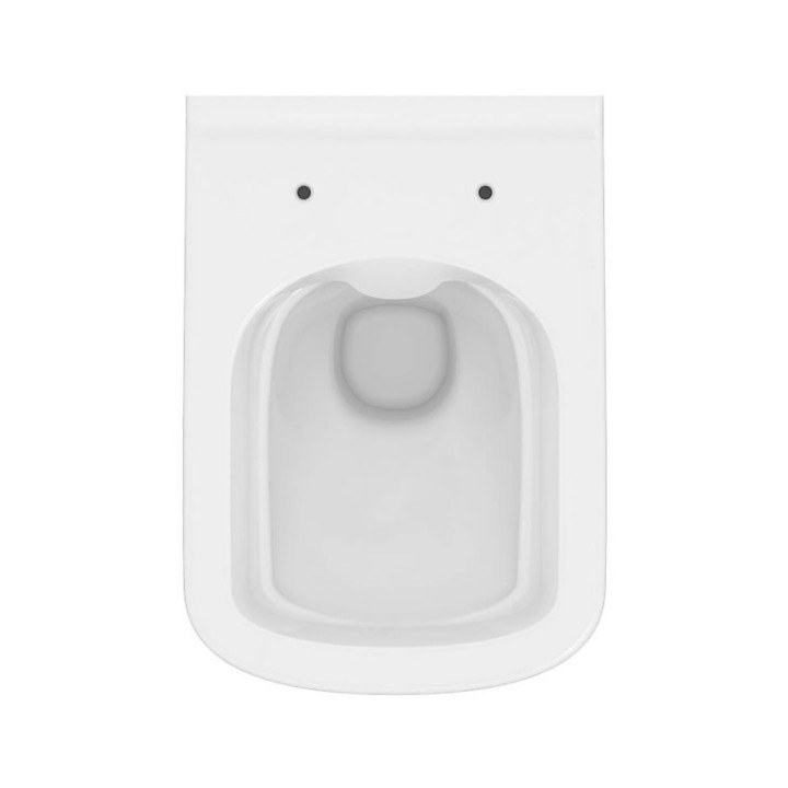 Miska wisząca z ukrytym montażem, deska duroplastowa, wolnoopadająca, z funkcją łatwego wypinania, Cersanit City Square - Biały