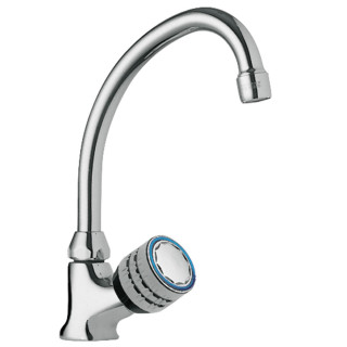 Bateria 1-drożna z pokrętłem bocznym do biura lub pralni, Tres Cocina - Chrom