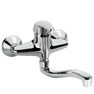 Bateria jednouchwytowa ścienna kuchenna, Tres Cocina - Chrom