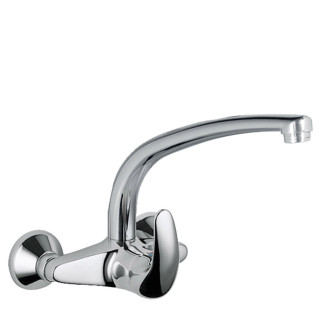 Bateria jednouchwytowa ścienna kuchenna, Tres Cocina - Chrom