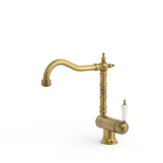 Bateria jednouchwytowa z uchylną wylewką kuchenna, Tres Cocina - Mosiądz Antyczny 