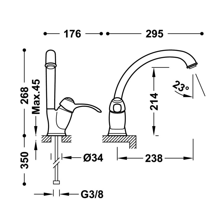 Bateria jednouchwytowa kuchenna, Tres Cocina - Stal