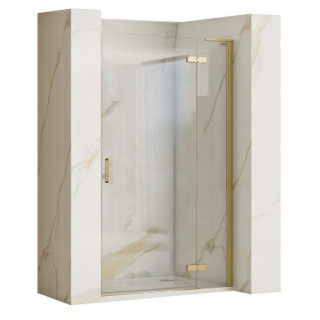 Drzwi prysznicowe, Rea Hugo 100 - Złoty Szczotkowany