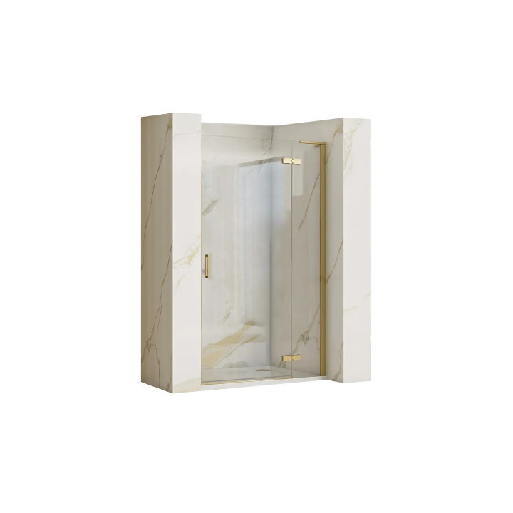 Drzwi prysznicowe, Rea Hugo 100 - Złoty Szczotkowany