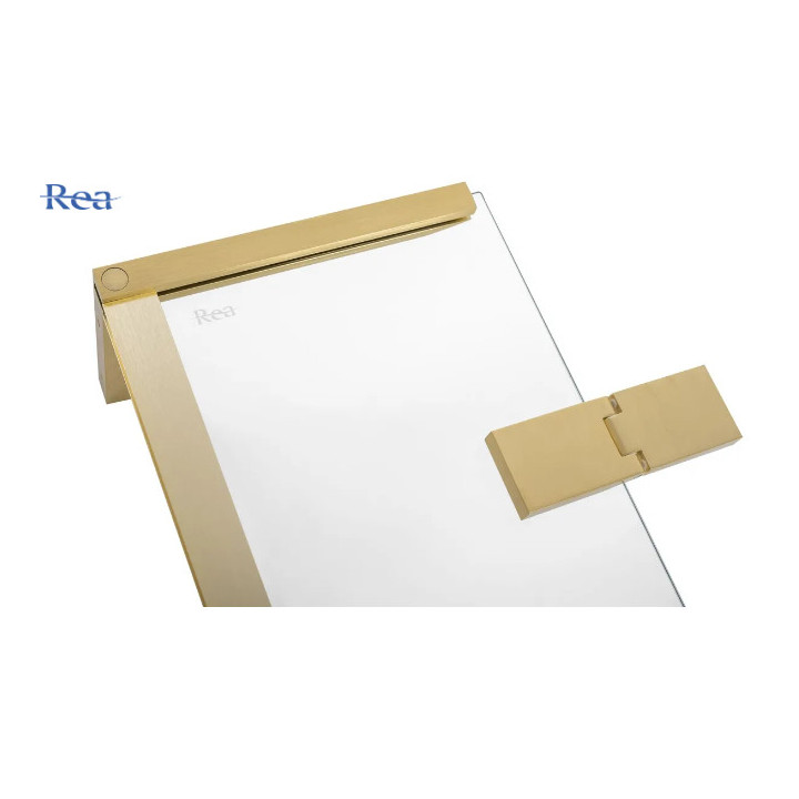 Drzwi prysznicowe, Rea Hugo 100 - Złoty Szczotkowany