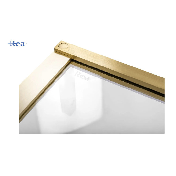 Drzwi prysznicowe, Rea Hugo 100 - Złoty Szczotkowany