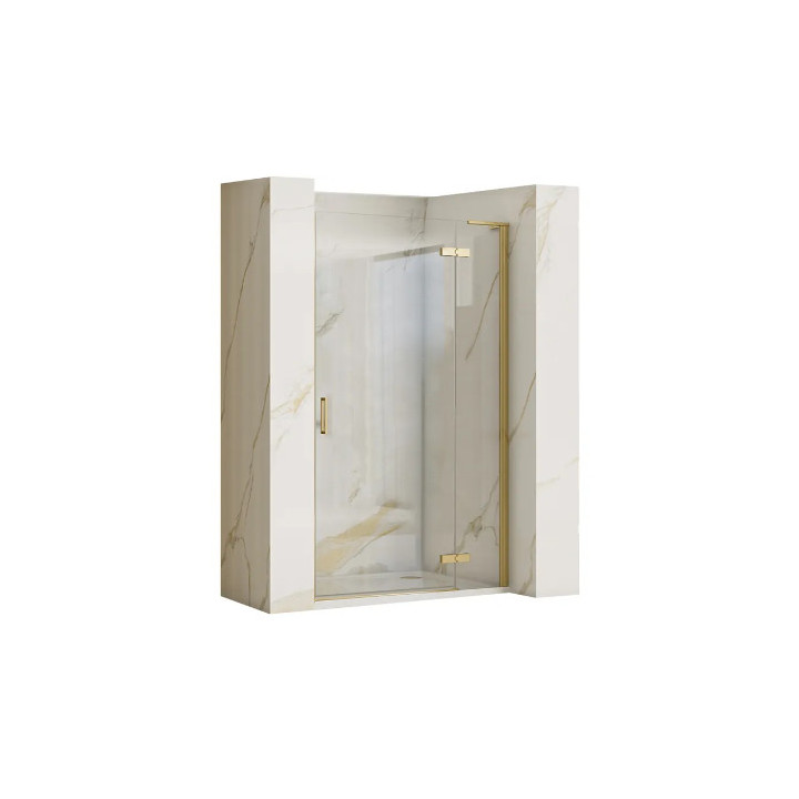 Drzwi prysznicowe, Rea Hugo 90 - Złoty Szczotkowany