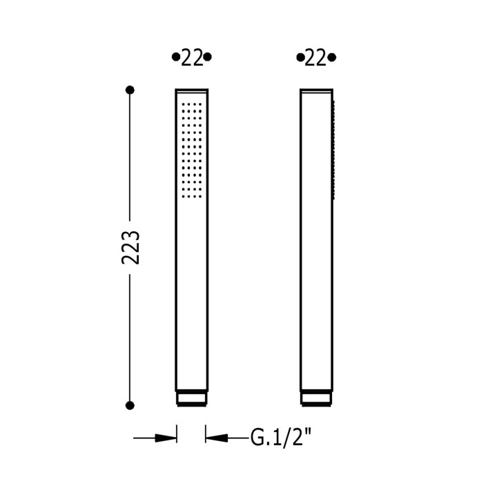 Słuchawka prysznicowa, Tres Complementos Ducha - Biel Matowa
