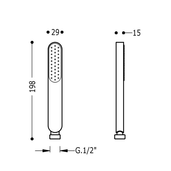Słuchawka prysznicowa, Tres Complementos Ducha - Stal
