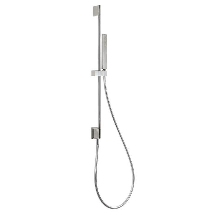 Zestaw drążek prysznicowy z przyłączem w ścianie, Tres Complementos Ducha - Stal