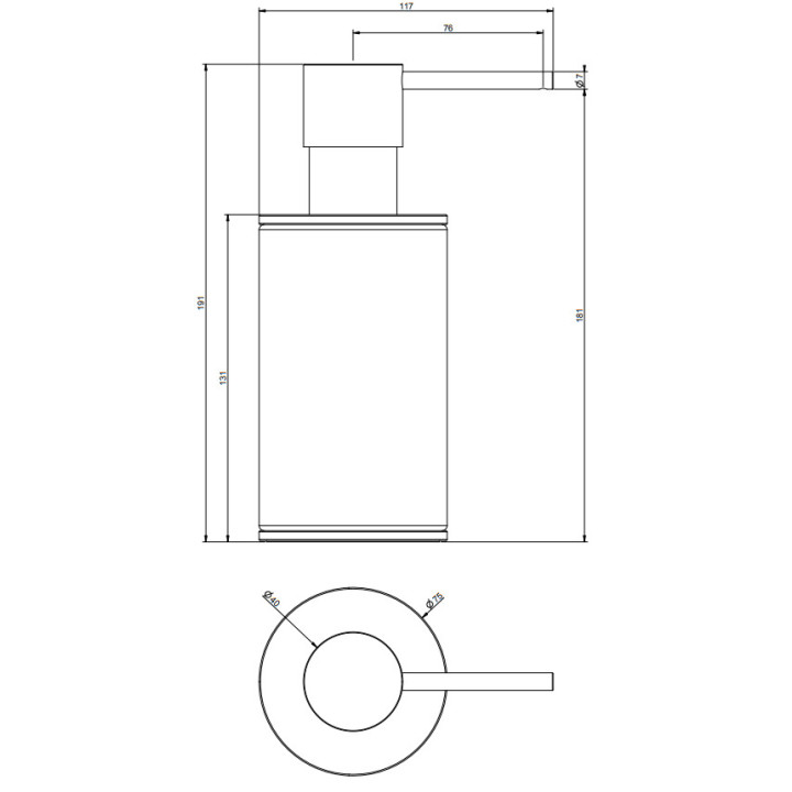 Dozownik mydła w płynie, Gessi 316Accessories - Black/708 Copper Brushed PVD 