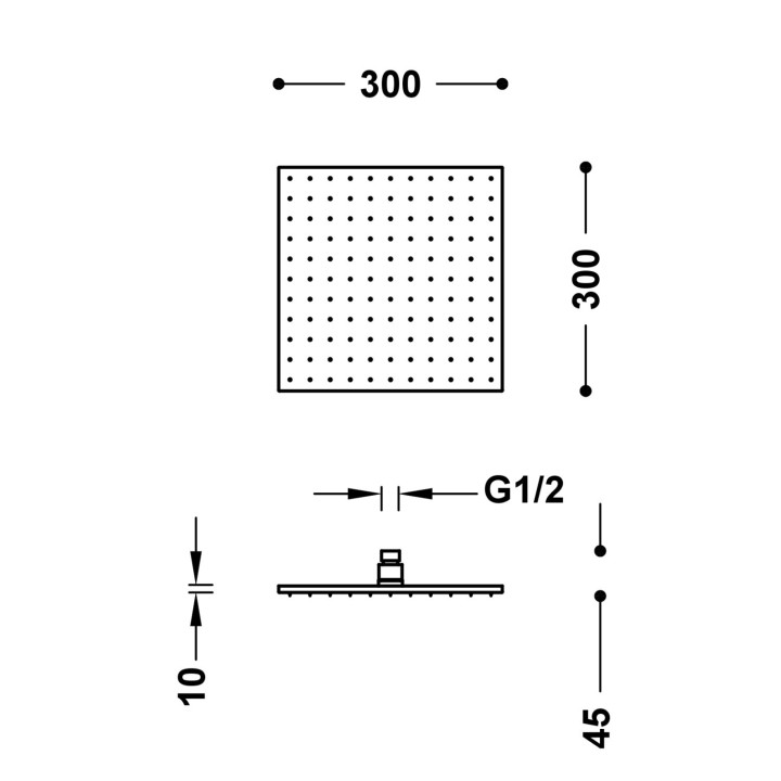 Deszczownica, Tres Complementos Ducha - 24-K Złoto