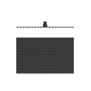 Deszczownica 40x25 cm, Tres Complementos Ducha - Czerń Matowa