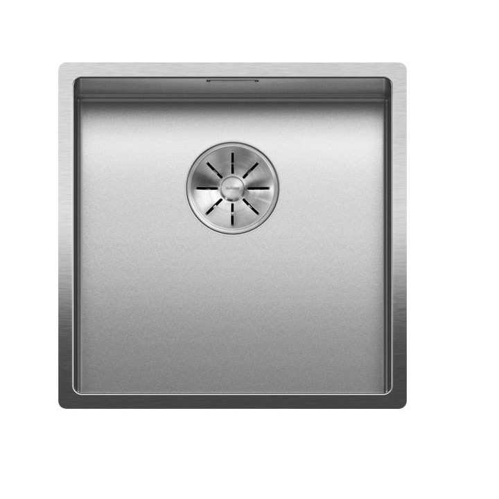 Zlewozmywak stalowy jednokomorowy Blanco Claron 400-U 44x44 cm podwieszany bez korka automatycznego, stalowy 