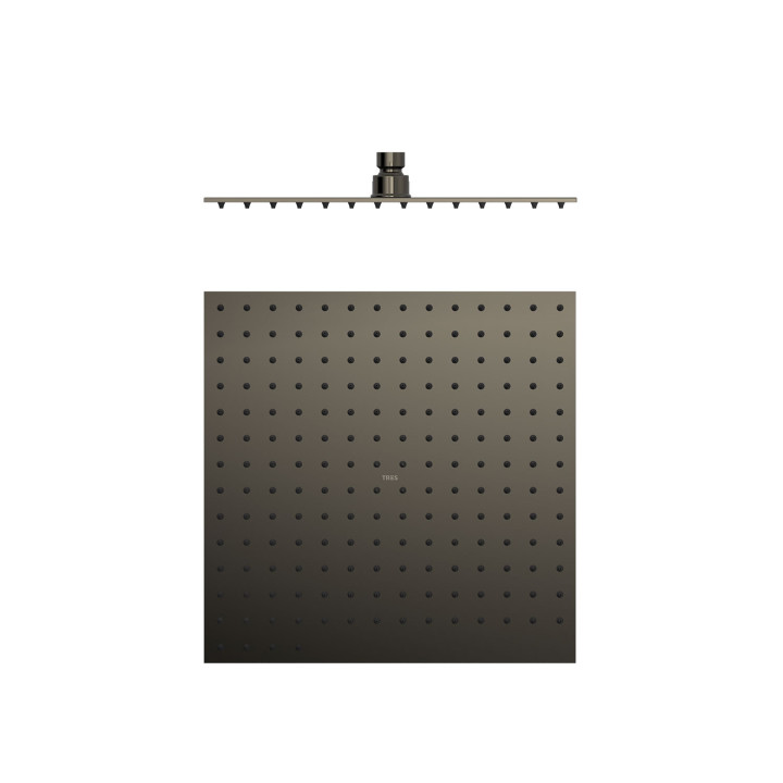 Deszczownica 30x30 cm, Tres Complementos Ducha - Czerń Metalizowana