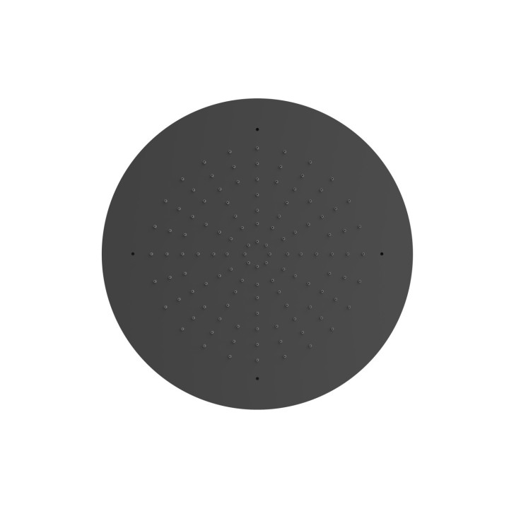 Deszczownica podtynkowa sufitowa Ø 50 cm, Tres Complementos Ducha - Czerń Matowa