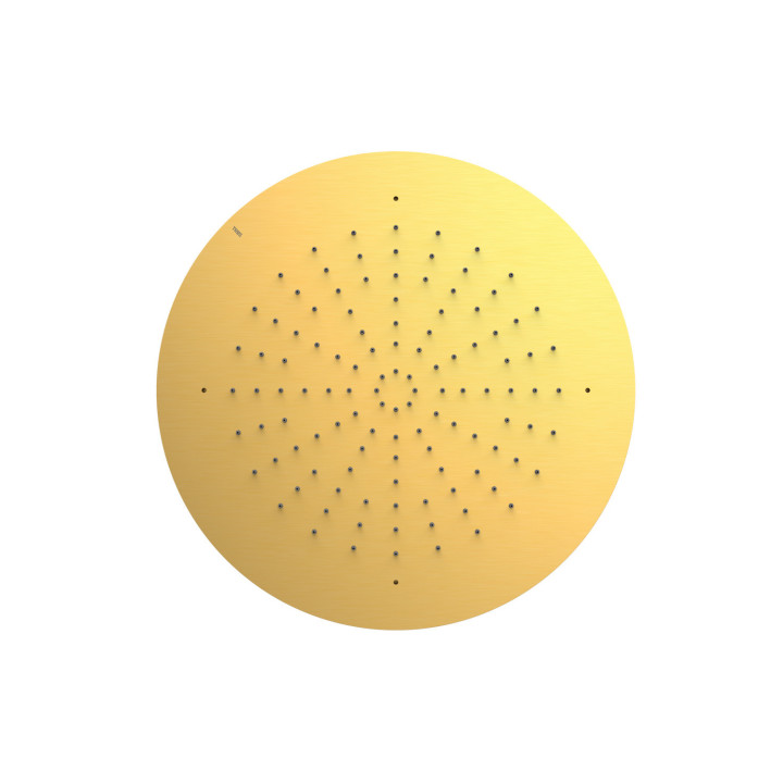 Deszczownica podtynkowa sufitowa Ø 50 cm, Tres Complementos Ducha - 24-K Złoto Matowe