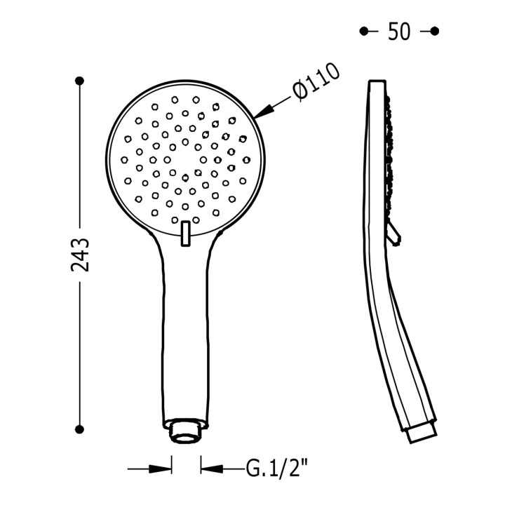 Słuchawka prysznicowa, Tres Complementos Ducha - Chrom