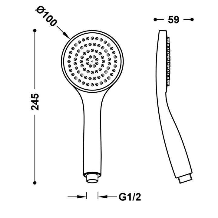Słuchawka prysznicowa, Tres Complementos Ducha - Chrom