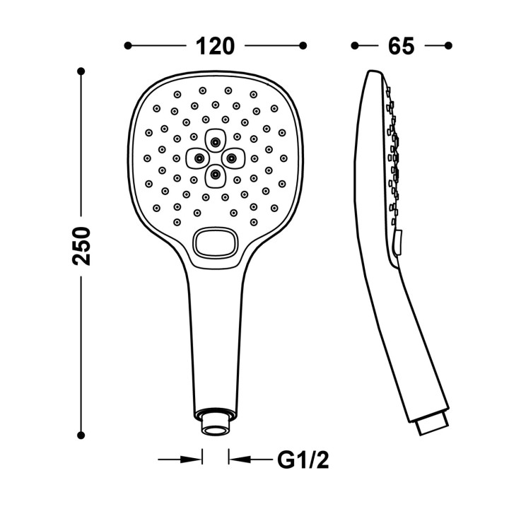 Słuchawka prysznicowa, Tres Complementos Ducha - Chrom