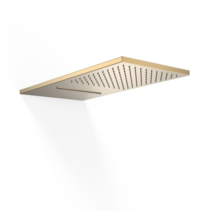 Deszczownica naścienna 28x55 cm, Tres Complementos Ducha - 24-K Złoto Matowe