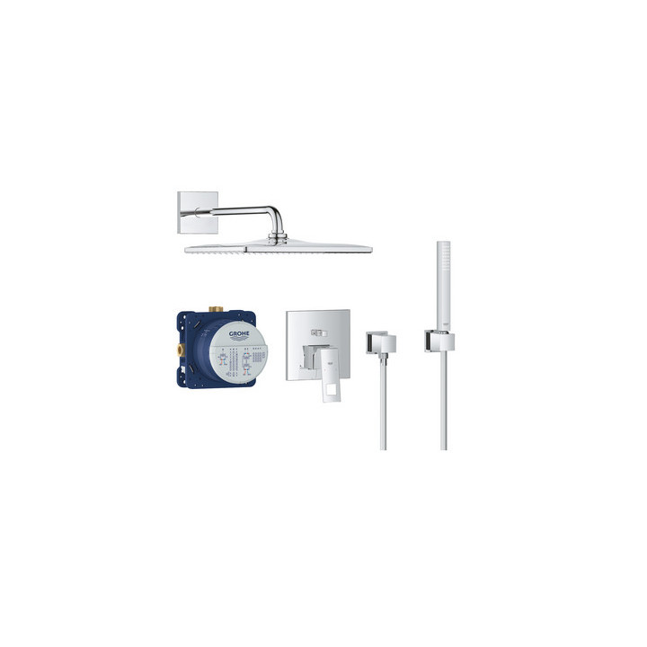 Zestaw prysznicowy Grohe Eurocube, podtynkowy, z deszczownicą Rainshower Mono 310 Cube, chrom