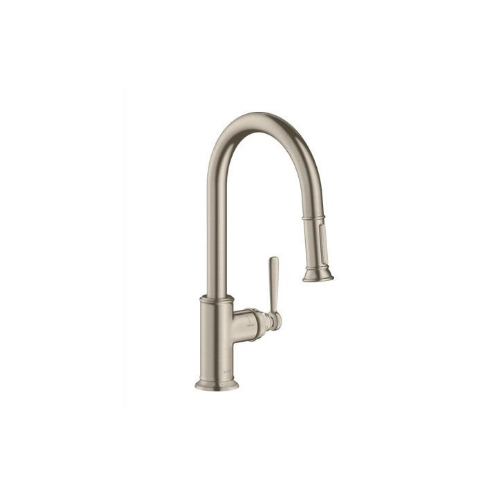 Bateria kuchenna Axor Montreux, wys. 39,6 cm, jednouchwytowa, z wyciąganą wylewką, DN15, chrom