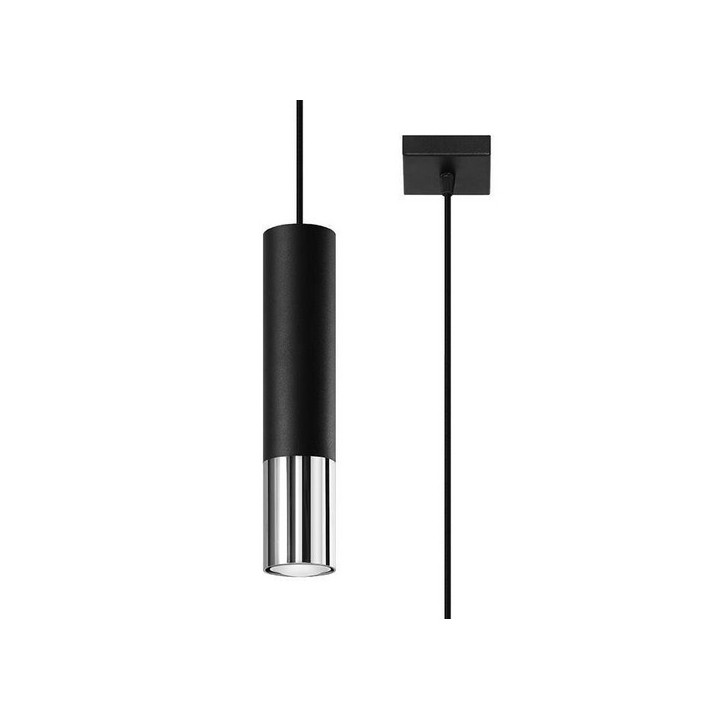 Lampa wisząca Sollux Ligthing LOOPEZ 1, GU10  40W, czarny/złoty