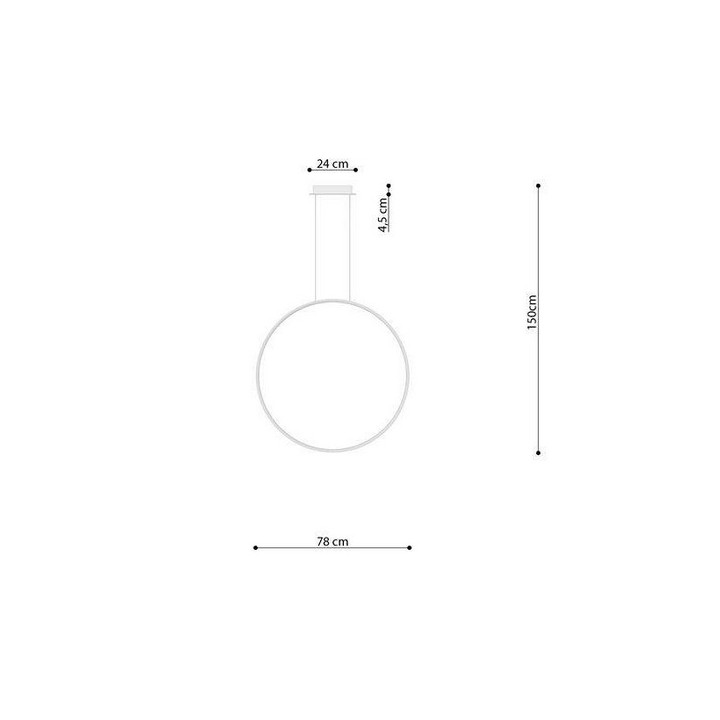 Lampa wisząca Sollux Ligthing PINNE 117 , moduł LED, 28W 4000K , czarny