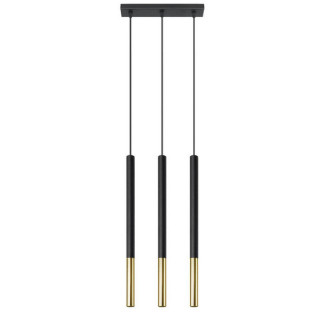 Lampa wisząca Sollux Ligthing LOOPEZ 3P, GU10 3x40W, 3x12W LED,  czarny/chrom