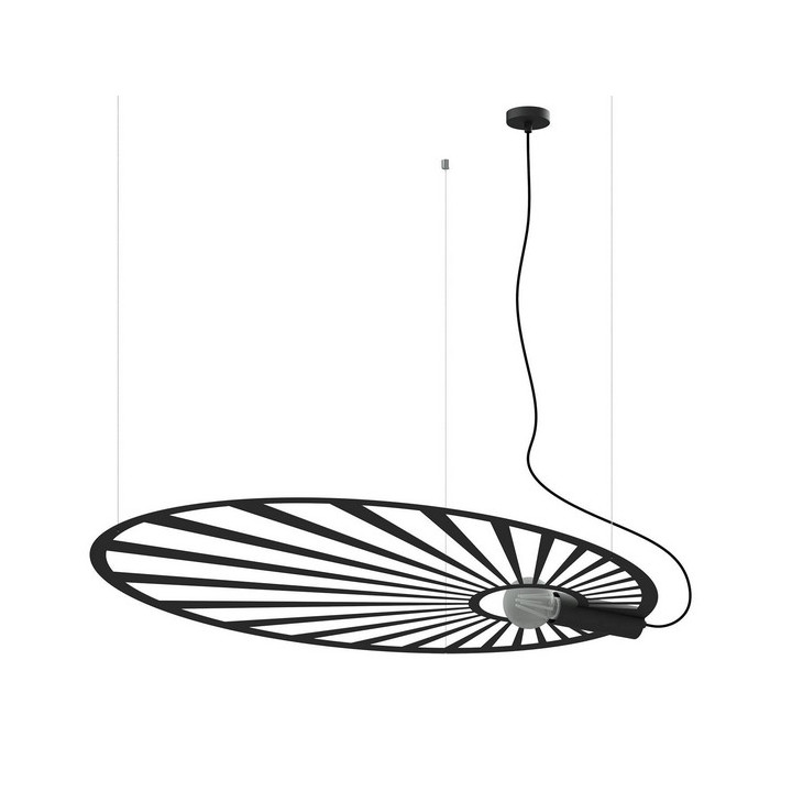 Żyrandol Sollux Lighting RIO, okrągły średnica 55 cm, LED 30W 3000K, czarny