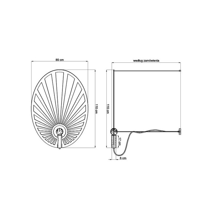 Żyrandol Sollux Lighting RIO, okrągły średnica 55 cm, LED 30W 3000K, czarny