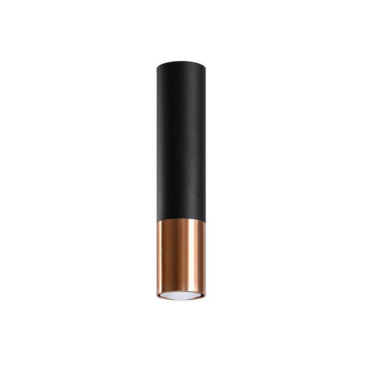 Plafon Sollux Ligthing LOOPEZ , GU10  1x40W 1x12W, czarny/złoty