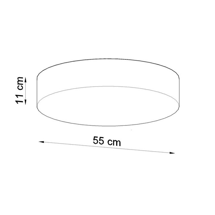 Plafon Sollux Ligthing QUATRO 1, GU10/ES111  1x40W 1x12W LED, szary