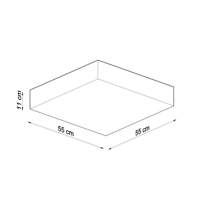 Plafon Sollux Lighting HORUS 55, E27  4x60W, 4x15W LED, czarny