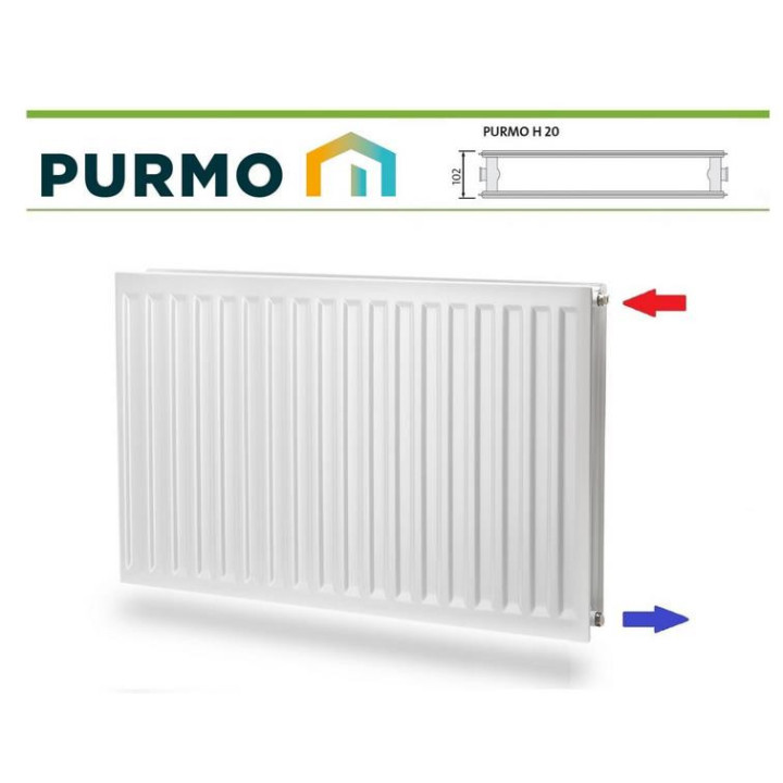 Grzejnik Purmo Plan Ventil Hygiene typ 30, 30x180 cm - biały